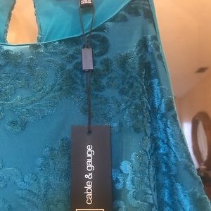 Cable & Gauge bluish teal sexy velour